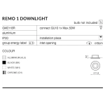 Oprawa stropowa REMO 1 Downlight ALU AZ1729 AZZARDO